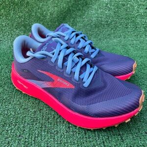 Brooks Catamount Trail Running Womens Size 7B Deep Cobalt Pink 1203391B422 Used